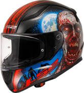 LS2 FF353 Rapid II Full Face Motorcycle Helmet - Zombie Black/Red